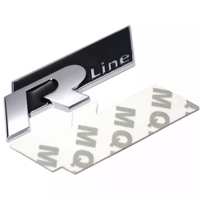 LOGO 3D CHROME RLINE STICKER NOIR BADGE CATEGORIE R-LINE AUTOCOLLANTS DE  PACK SPORT VW GOLF 5 6 7 TOUAREG TIGUAN PASSAT JETTA - Cdiscount Auto