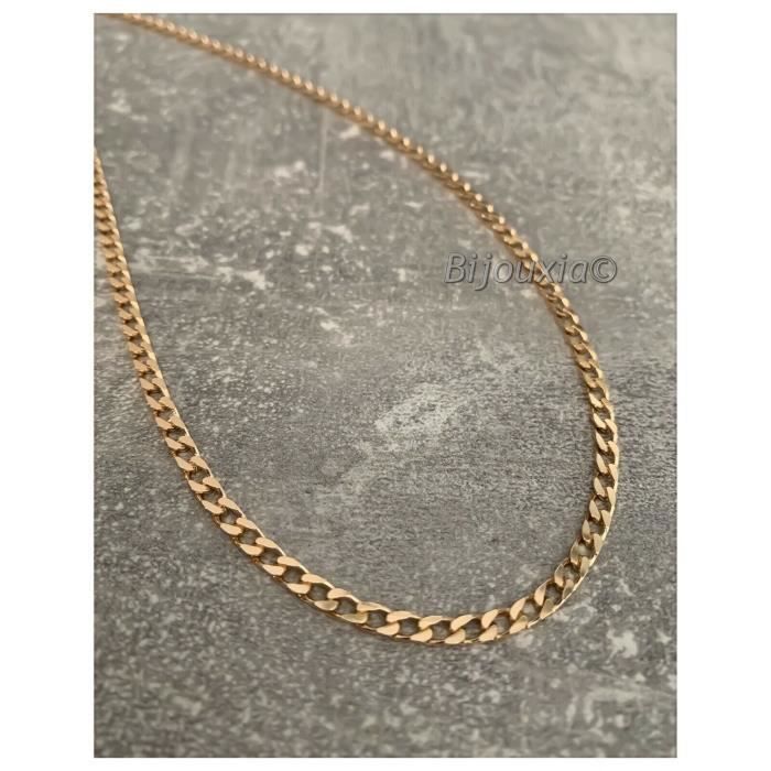 Bracelet Chaîne Maille Fine Plaqué Or 18 Carats - Marque Petugons - Neuf Avec étiquettes