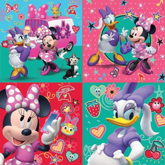 4 puzzles progressifs - EDUCA - Malette Puzzles Progressifs Minnie ...
