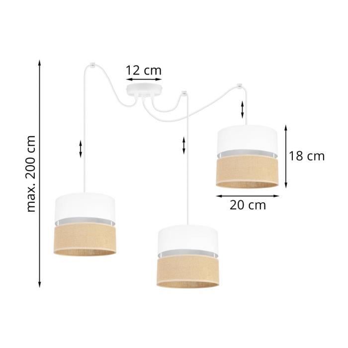 Light-Home Juta Spider Abat Jour Suspension Luminaire Lustre - E27 ...