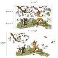 Stickers Muraux Animaux De La Forêt - Déco Enfant - Modèle DL305 Little Deco - Autocollant Amovible Multicolore