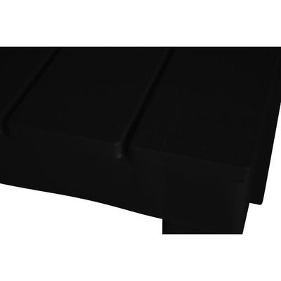 Dmora Table Basse D'Extérieur Faenza - Table De Rangement Effet Rotin 53x53x40 Cm, 100% Made In Italy, Anthracite, Idéale Jardin Balcon Véranda