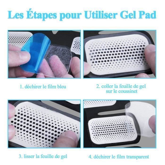 40 Patchs Gel De Rechange Pour Électrostimulateur EMS - Hydrogel Confortable - Pour Musculation, Abdominaux, Rééducation - 2
