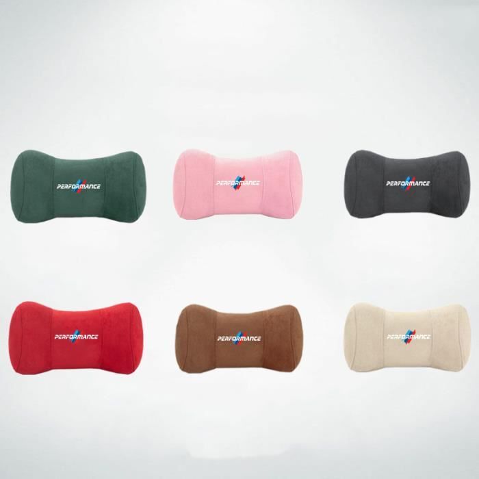 Coussin D'appuie-tête Pour BMW – Lot De 2, Noir, En Mousse à Mémoire De Forme, Respirant