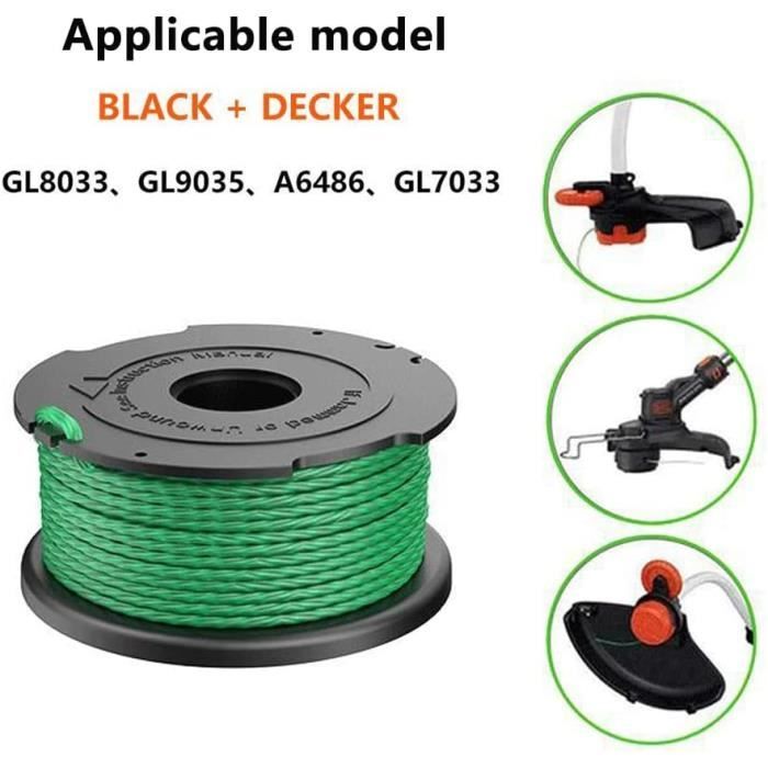 Black And Decker A6486 Bobine De Fil Pour Débroussailleuse Gl7033, Gl8033 Qs, Stc5433Pc Qw Black And Decker A6486 Bobine De Fil Pour Débroussailleuse Gl7033, Gl8033 Qs, Stc5433Pc Qw