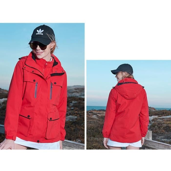 Veste De Pluie Imperméable NSICBMNO Vestes Imperméables D'extérieur Pour Femme - Grande Manteau Pluie Coupe Vent Capuche Amovible