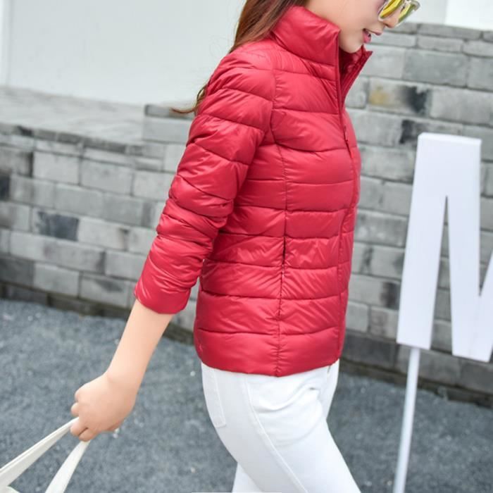 Doudoune rouge courte sale