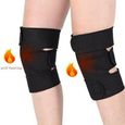 Genouillères auto-chauffantes tourmaline pour douleur arthrose rhumatisme genoux - Noir-3