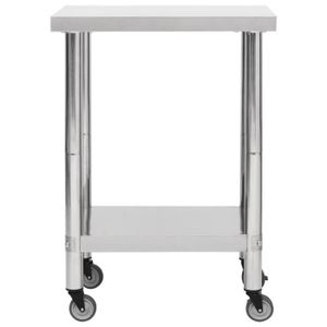 Table inox adossée AISI 304 Dim : 120 x 60 x 85 cm Table inox adossée AISI 304 Dim : 120 x 60 x 85 cm