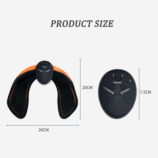 DAMIGRAM Hips Electrostimulateur, EMS Hips Trainer Smart Appareil de Fesse Massage pour Fesses Gym Workout Home Bureau Équipement Femme Homme