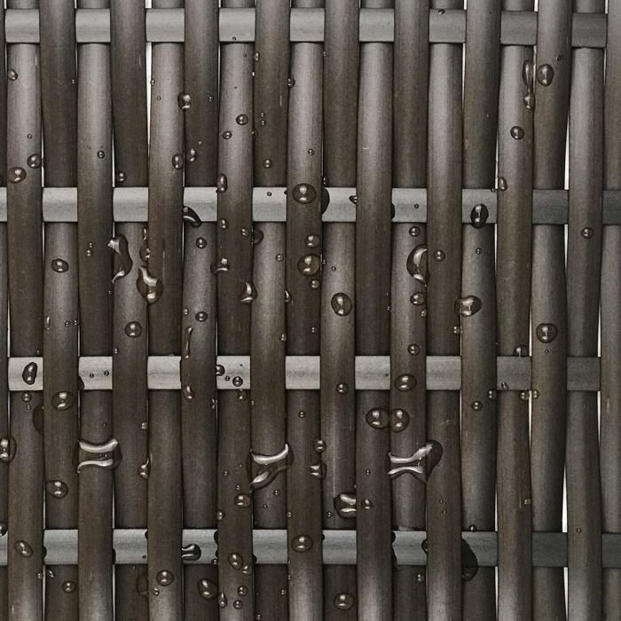 Kit de réparation en osier synthétique gaufré avec ruban plat imperméable pour meubles de jardin, chaise en rotin, kit de réparation de meubles en rotin marron foncé pour canapé panier