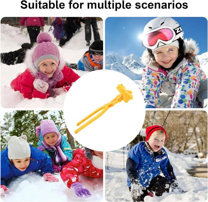 Lot De 8 Pinces à Boules De Neige – 8 Formes Et Couleurs, Plastique épais, Design Ergonomique