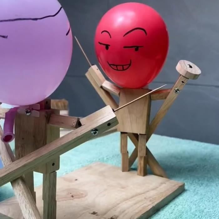 Balloon Bamboo Man Battle - 2024 Nouvelles Marionnettes D'escrime En Bois  Faites À La Main Jeu De Combat De Robot En Bois 2 Joueurs - Cdiscount Jeux  - Jouets