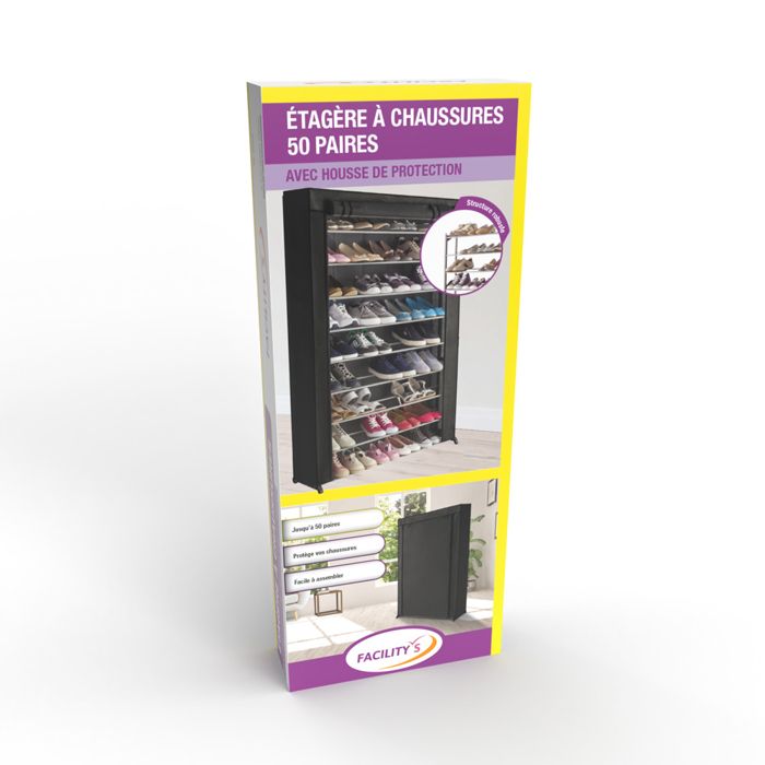 ERONE Étagère à Chaussures, 28 Paires De Chaussures Portable à Double