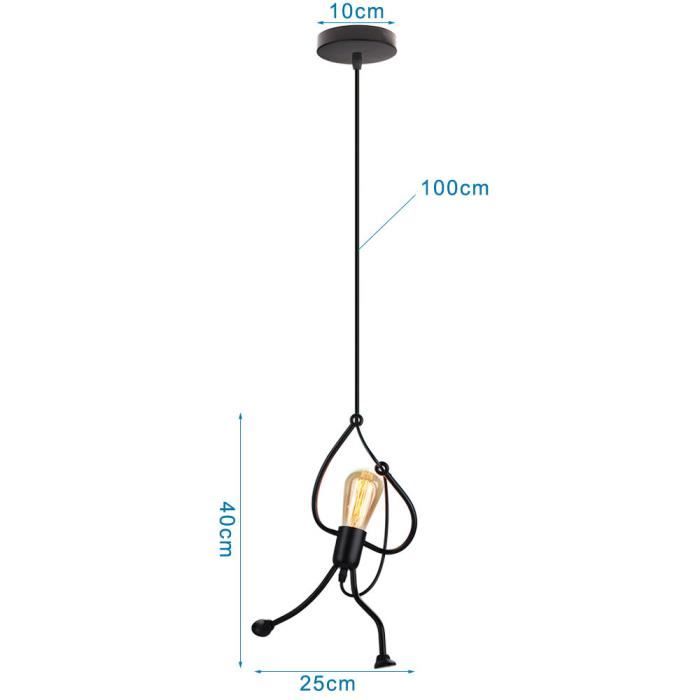 Lampe Suspension Humanoïde - Design Original, Culot E27, Neuve