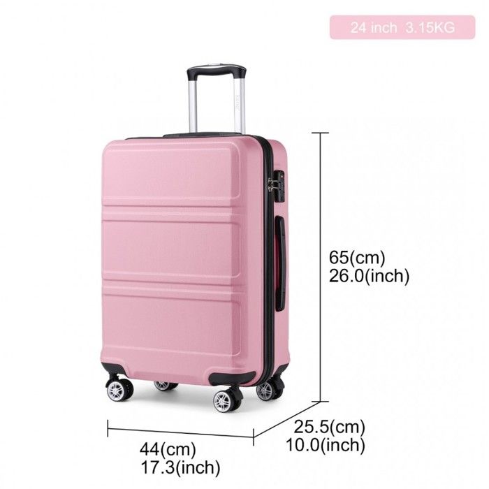 Ensemble Valise rigide Argent - 3 x bagage serrure - Malle voyage vacances