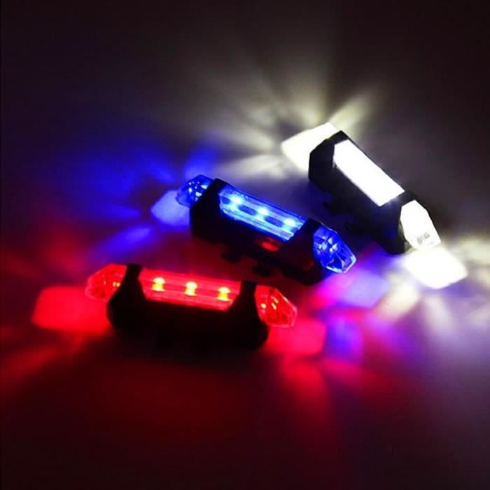 Feux Arrière De Vélo Rechargeables USB – 2 Pièces, 6 Modes, IP65 étanche, Sécurité Nuit Et Jour
