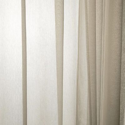 Lot De 2 Rideaux Voilage Hiseng En Lin Voile - Semi-transparent Avec Œillets - 132x160 Cm, Lac Vert - Déco Salon, Chambre