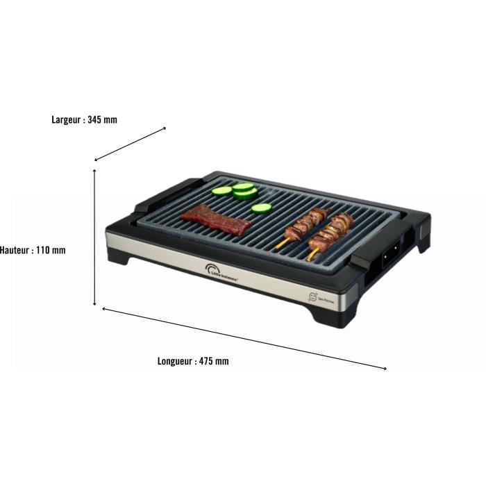 Plancha - LITTLE BALANCE - 8742 - Wood 90 - Poignées bois - 2000 W - 90