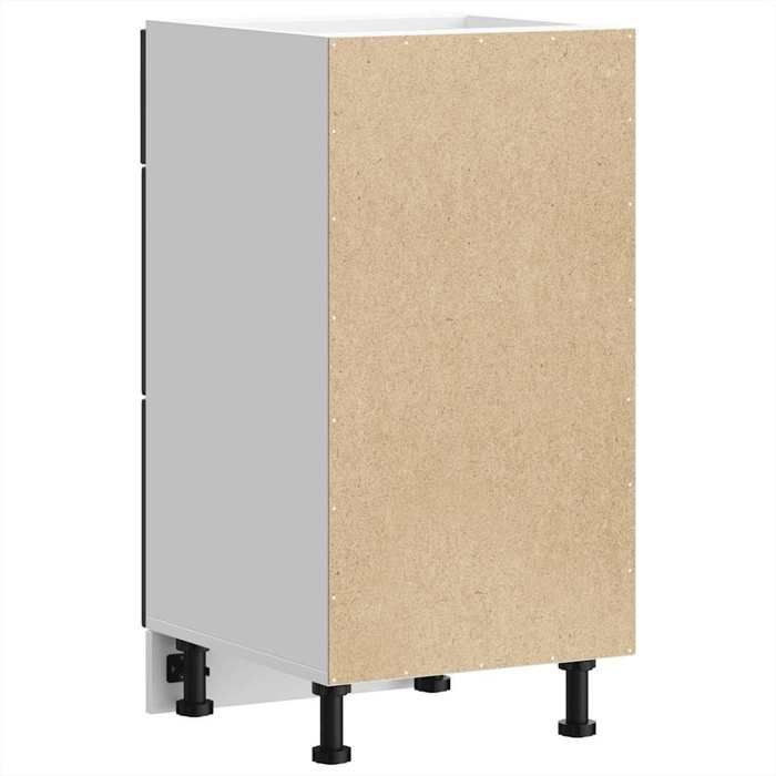 Armadio Da Cucina Con Cassetto Solivagant Lyon, Nero, 40x46x81,5 Cm, Multistrato Resistente, Contenitore Con Ripiani E Cassetto Per Pentole E Stoviglie