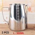 500ML Pichet Mousseur /à Lait Pot /à Lait en Inox Faire Mousser Caf/é Cappuccino la Mousse de Lait