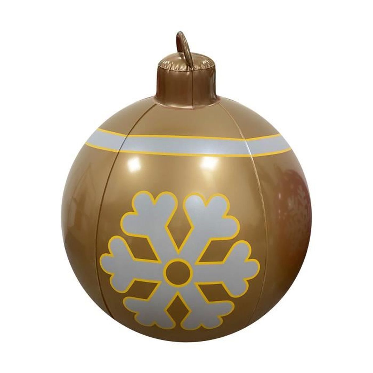 LORESJOY Boule De Noël Gonflable Géante 60cm Avec Lumière LED - Décoration Extérieure PVC Avec Pompe, Ornement Festif Pour Jardin Et Cour