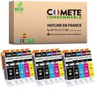 COMETE CONSOMMABLE 550XL 551XL - 15 Cartouches d'encre Compatibles Noires avec CANON PGI-550 CLI-551 550XL 551XL pour imprimante PIXMA