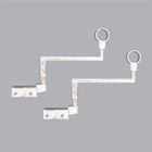 EMINZA Supports de tringle à rideaux - Noname - Ø 20 mm - Blanc strié or - Lot de 2 - Sans perçage