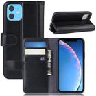 Coque iPhone 11 en Cuir Véritable avec Support Portefeuille et Rabat de Protection - FRANCIS-R - Noir
