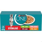 PURINA ONE Chat Stérilisé - Multivariétés - 40 x 85 g - Sachets fraîcheur pour chats adultes