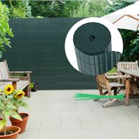 Canisse en PVC LOSPITCH - Vert - 120 x 700 cm - Clôture de jardin pour balcon et terrasse