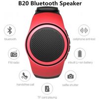 Montre Enceinte Bluetooth Portable Mini Bluetooth 2.1 haut-parleurs + EDR Sport Président TF FM Audio Radio(Rouge)