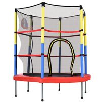 Trampoline enfant, trampoline extérieur, trampoline intérieur, trampolin 164x140cm, 45kg, rouge