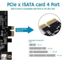 Carte contrôleur SATA PCIe 4 ports Donkey pc