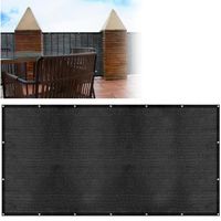 HENGMEI 1.5x10m Tissu HDPE Protection du Vent Pare-Soleil Brise-Vue Paravent pour Les clôtures et rambardes pour Balcon Anthracite