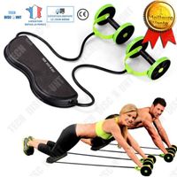 TD® Roue Abdominale polyvalente elastique corde sport homme femme exercices double ab roller fitness saine ventre rond musculation