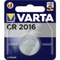 Pile bouton lithium 3V CR2016 - VARTA - 6016101401