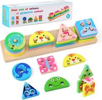 Jouet Bois Bebe Jouet Montessori En Bois FadyDail - à Empiler Et Tri