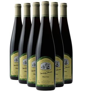 VIN ROUGE Alsace Pinot Noir Rouge 2022 - Lot de 6x75cl - Domaine Schirmer  - Vin AOC Rouge d' Alsace - Cépage Pinot Noir