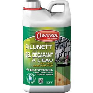 PEINTURE - VERNIS Gel décapant Dilunett à l'eau - 2.5 L - OWATROL - Décape peinture, vernis, lasure - Extérieur