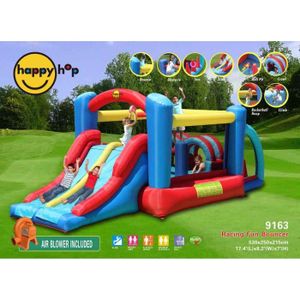 AIRE DE JEUX GONFLABLE Jeux gonflables Château COURSE D'OBSTACLE 2 zon…