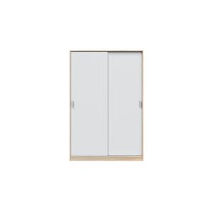 ARMOIRE DE CHAMBRE Armoire 2 portes coulissantes Saltholmen - LUZETE - Blanc - LOUNGITUDE - 120 cm x 50 cm x 200 cm