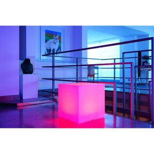 LAMPION Cube lumineux tabouret sans fil LED - LUMISKY - Carry C40 - Multicolore - Rechargeable USB