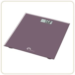 PÈSE-PERSONNE Pèse-personne électronique - LITTLE BALANCE - 160 kg max - plateau verre trempé - couleur prune