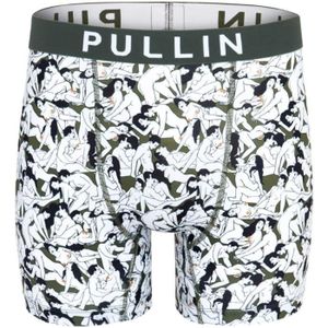 BOXER - SHORTY PULL IN Boxer Long Homme Microfibre CAMOSUTRA2 Blanc Kaki