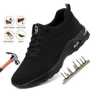 DYKHMILY Chaussures De Sécurité Femmes Légères - Embout Acier, Respirantes & Confortables