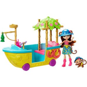 Mini-poupée Peeki Perroquet balançoire et accessoires Figurine Animale Sheeny Enchantimals Coffret Maison Café Jungle Enchantée GNC57 jouet enfant 