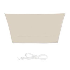 VOILE D'OMBRAGE Relaxdays Voile d’ombrage trapèze diffuseur d’ombr