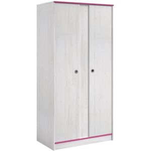 Armoire Penderie Enfant Maya 120cm Blanc