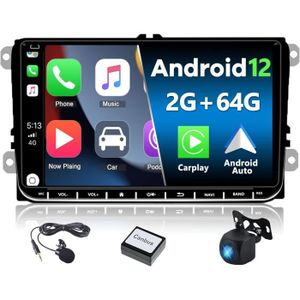 INSTALLATION AUTORADIO 2+64G Android 12 Autoradio Pour Vw Golf 5 6 Polo T